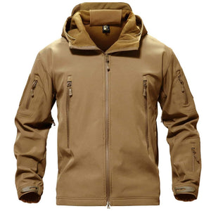 TACVASEN Sand Men's Water Resistant Windbreaker Tactical Soft Shell Coat
