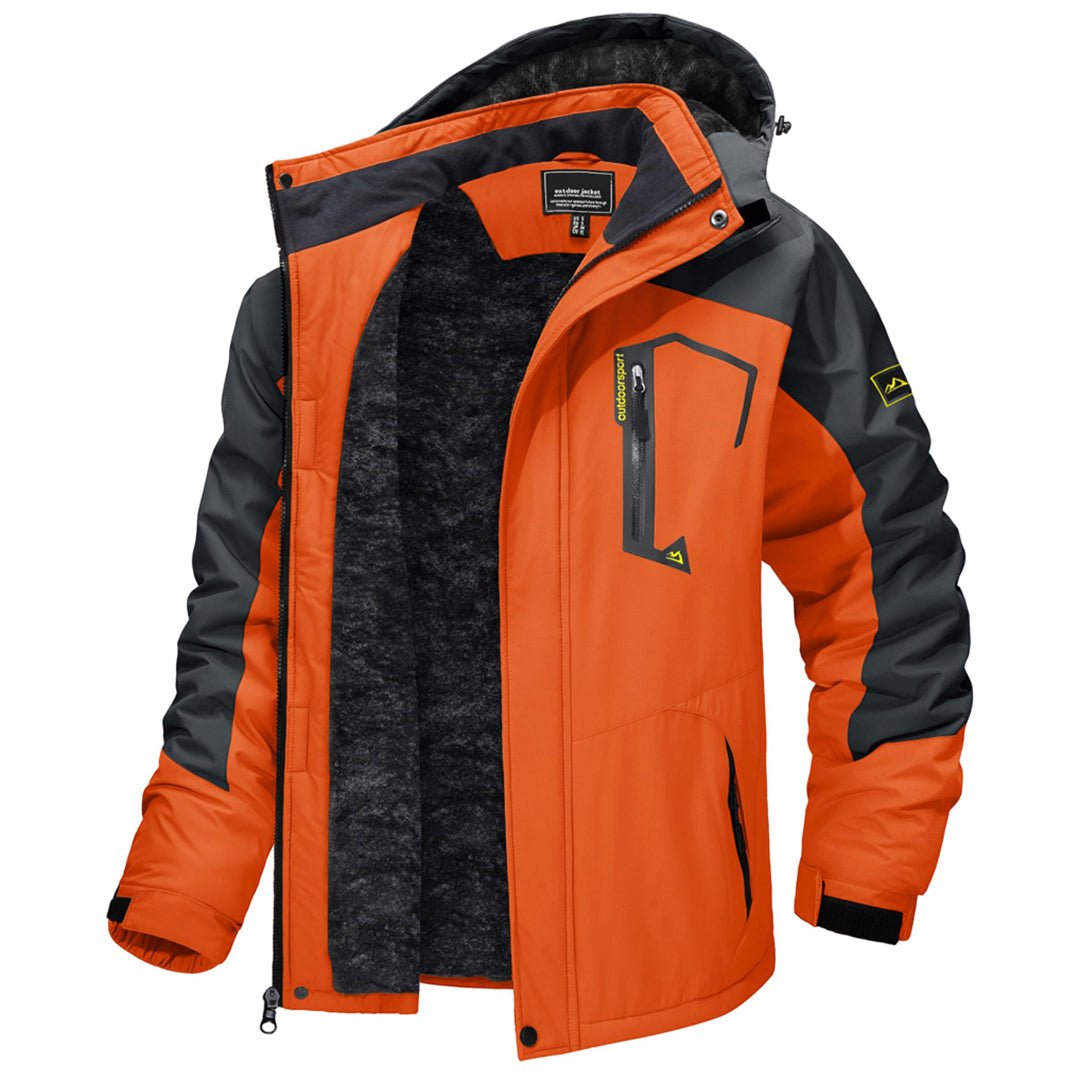 TACVASEN Orange Insulated Fleece Lined Winter Snow Jacket