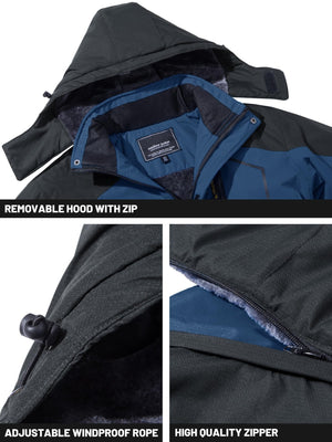 TACVASEN Royal Blue Insulated Fleece Lined Winter Snow Jacket