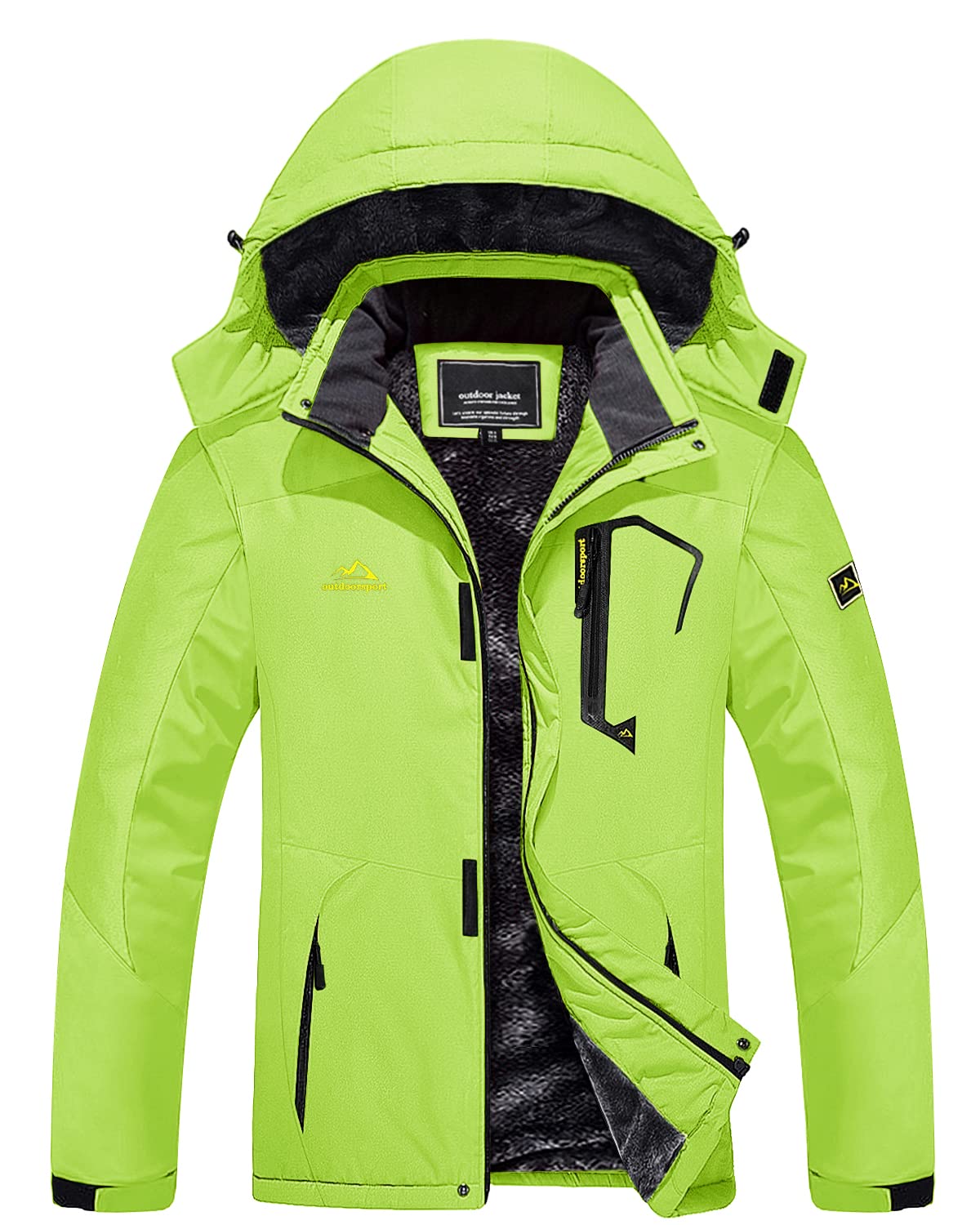 TACVASEN Royal Blue Insulated Fleece Lined Winter Snow Jacket