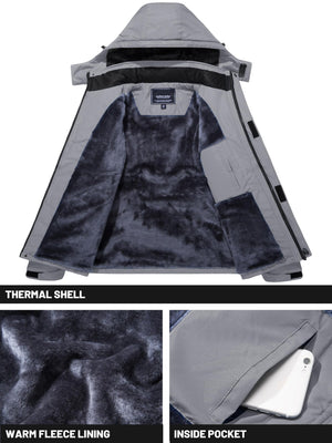 TACVASEN Royal Blue Insulated Fleece Lined Winter Snow Jacket