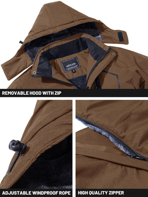 TACVASEN Royal Blue Insulated Fleece Lined Winter Snow Jacket