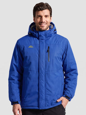 TACVASEN Bright Blue Men's Waterproof Fleece Winter Ski Jackets