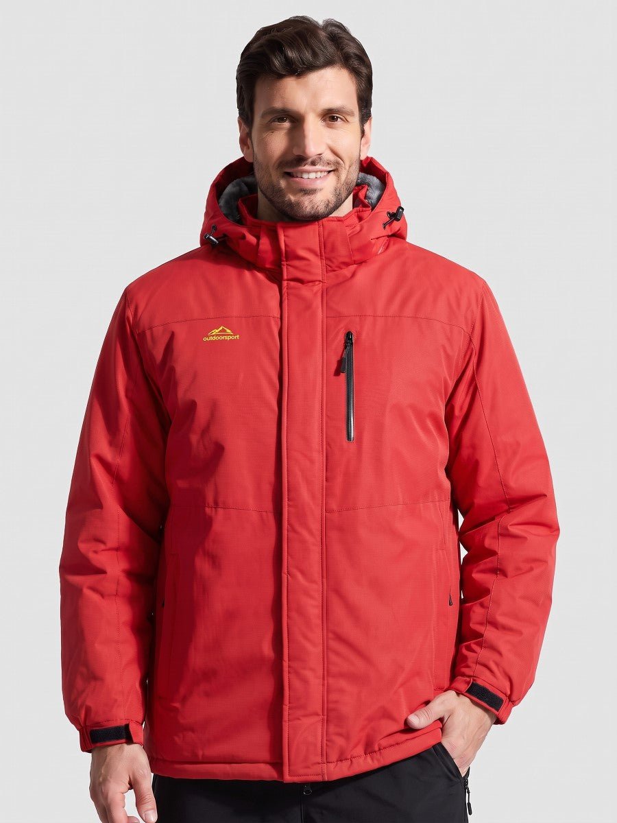 TACVASEN Red Men's Waterproof Fleece Winter Ski Jackets
