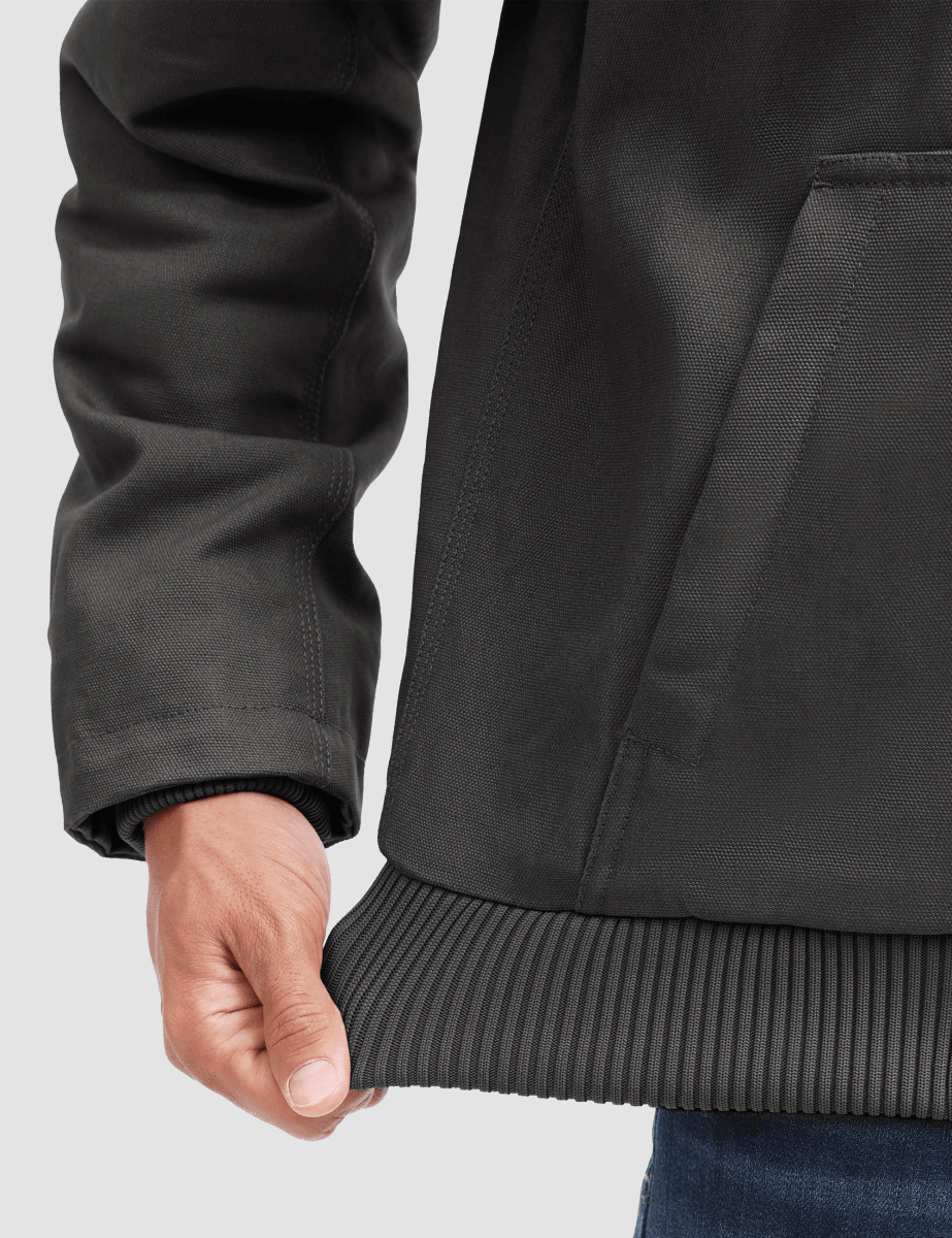 TACVASEN Dark Grey Men's Waterproof Sherpa Lined Work Jacket