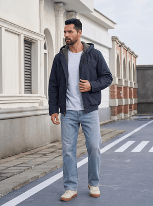 TACVASEN Navy Men's Waterproof Sherpa Lined Work Jacket