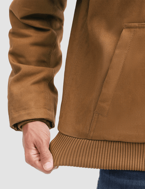 TACVASEN Brown Yellow Men's Waterproof Sherpa Lined Work Jacket