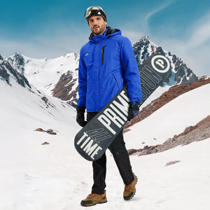 TACVASEN Color Blue Waterproof Ski Parka Jacket Warm Fleece Lined