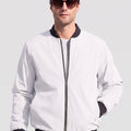 TACVASEN White Men's Waterproof Windbreaker Bomber Casual Jackets
