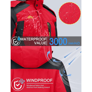 TACVASEN Sapphire Blue Insulated Fleece Lined Winter Ski Jacket