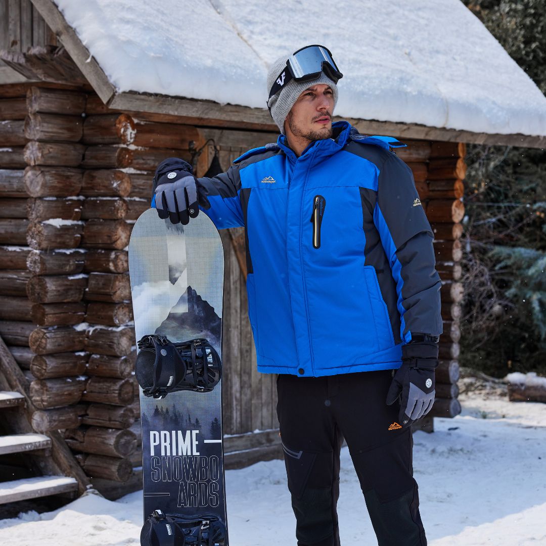 TACVASEN Sapphire Blue Insulated Fleece Lined Winter Ski Jacket