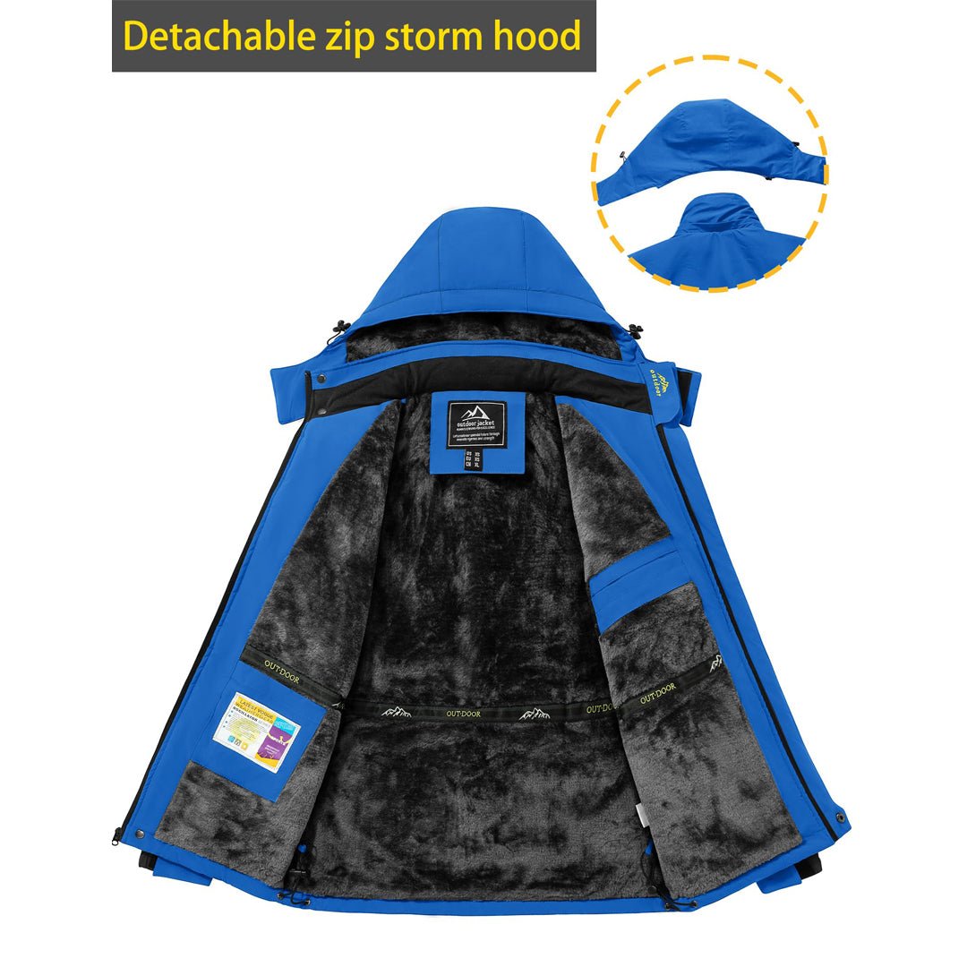 TACVASEN Sapphire Blue Insulated Fleece Lined Winter Ski Jacket