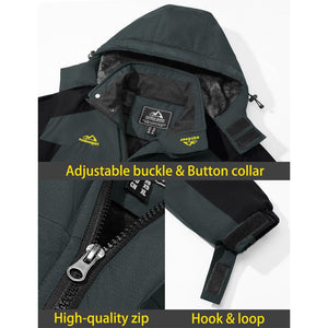 TACVASEN Sapphire Blue Insulated Fleece Lined Winter Ski Jacket