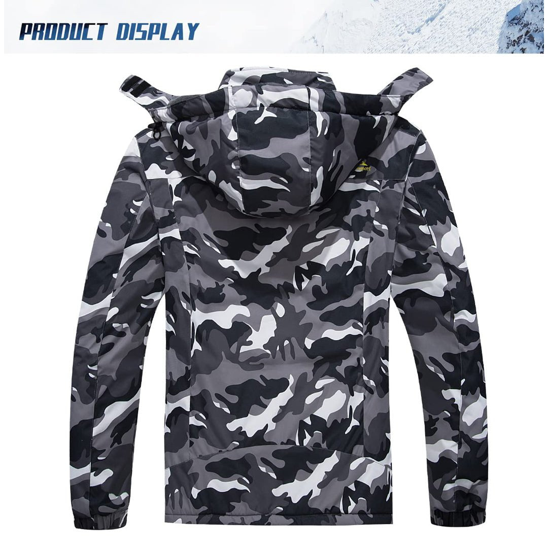 TACVASEN Sapphire Blue Insulated Fleece Lined Winter Ski Jacket