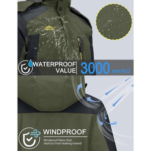 TACVASEN Sapphire Blue Insulated Fleece Lined Winter Ski Jacket