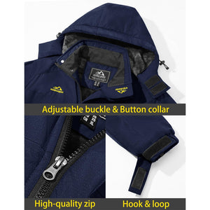 TACVASEN Sapphire Blue Insulated Fleece Lined Winter Ski Jacket