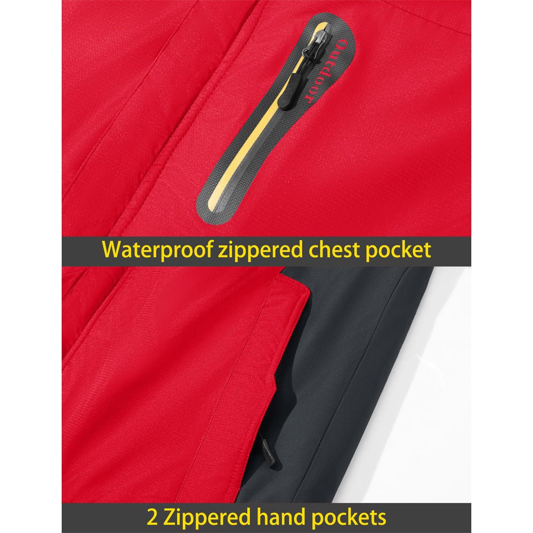 TACVASEN Sapphire Blue Insulated Fleece Lined Winter Ski Jacket