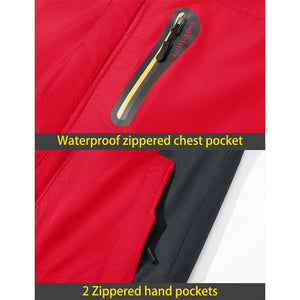 TACVASEN Sapphire Blue Insulated Fleece Lined Winter Ski Jacket
