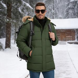 TACVASEN Army Green Windproof Water Repellent Winter Parka Jacket