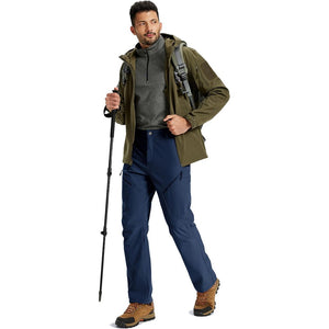 TACVASEN Navy Insulated Fleece Lined Winter Snow Pants