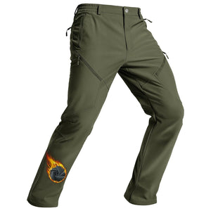 TACVASEN Army Green Insulated Fleece Lined Winter Snow Pants