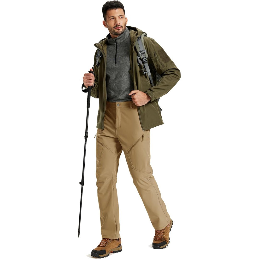 TACVASEN Sand Insulated Fleece Lined Winter Snow Pants