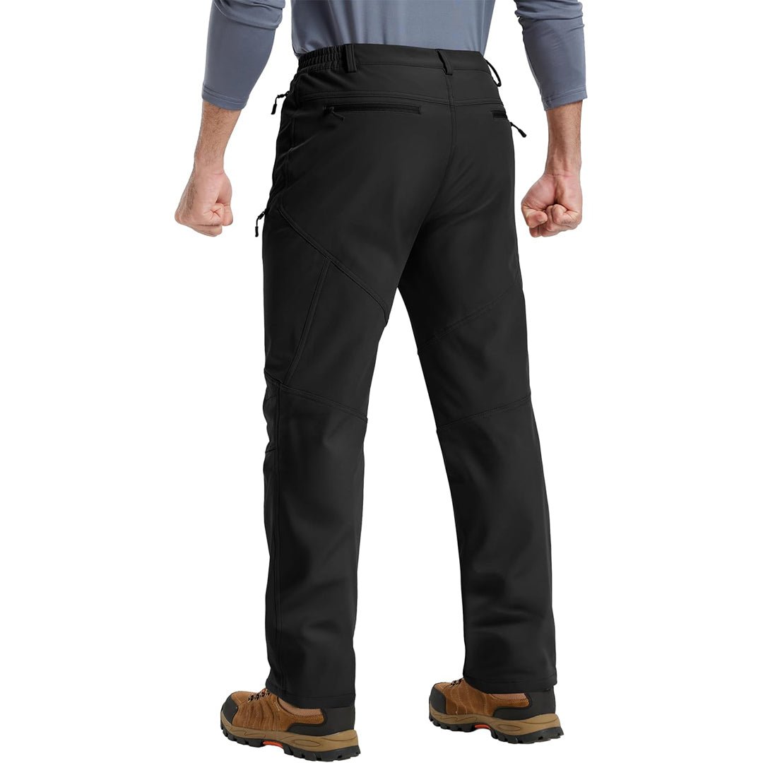 TACVASEN Black Insulated Fleece Lined Winter Snow Pants
