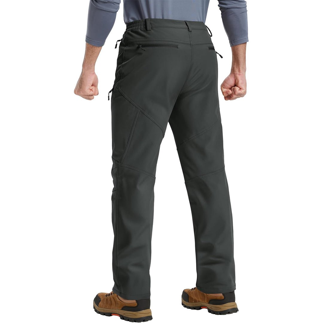 TACVASEN Dark Grey Insulated Fleece Lined Winter Snow Pants