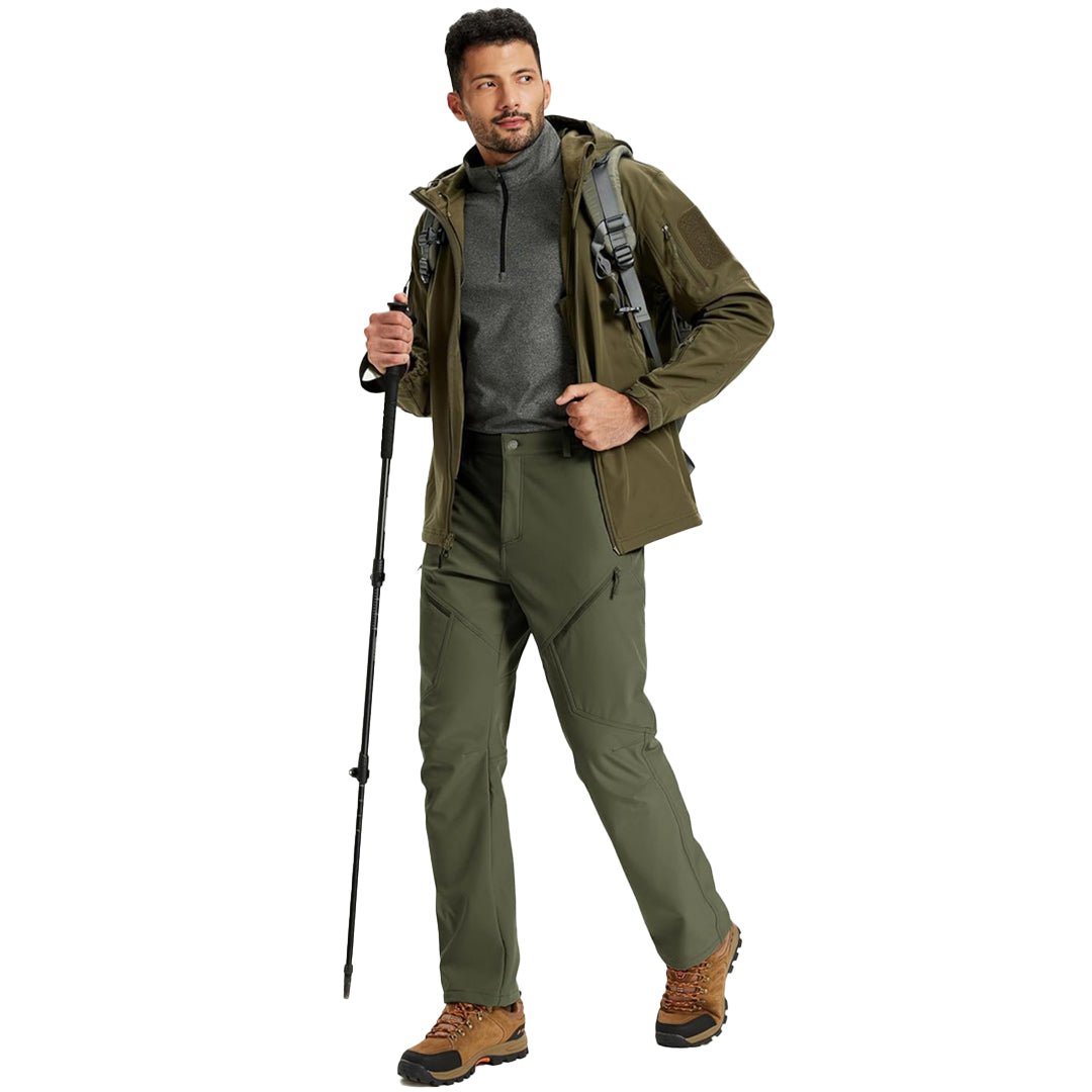 TACVASEN Army Green Insulated Fleece Lined Winter Snow Pants