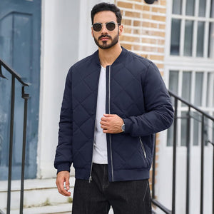 TACVASEN Navy Men's Winter Waterproof Bomber Varsity Jackets