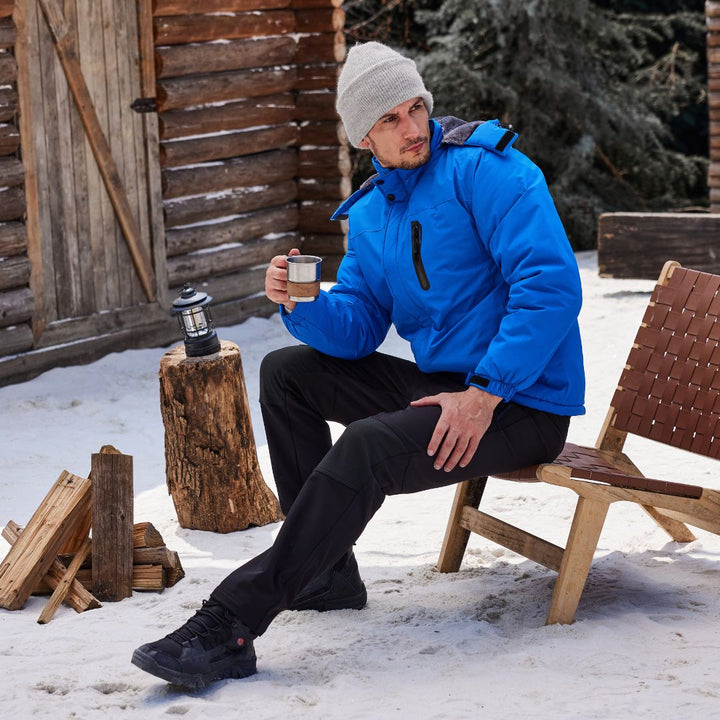 Men's Winter Windproof Fleece Lined Jacket - B23M2006