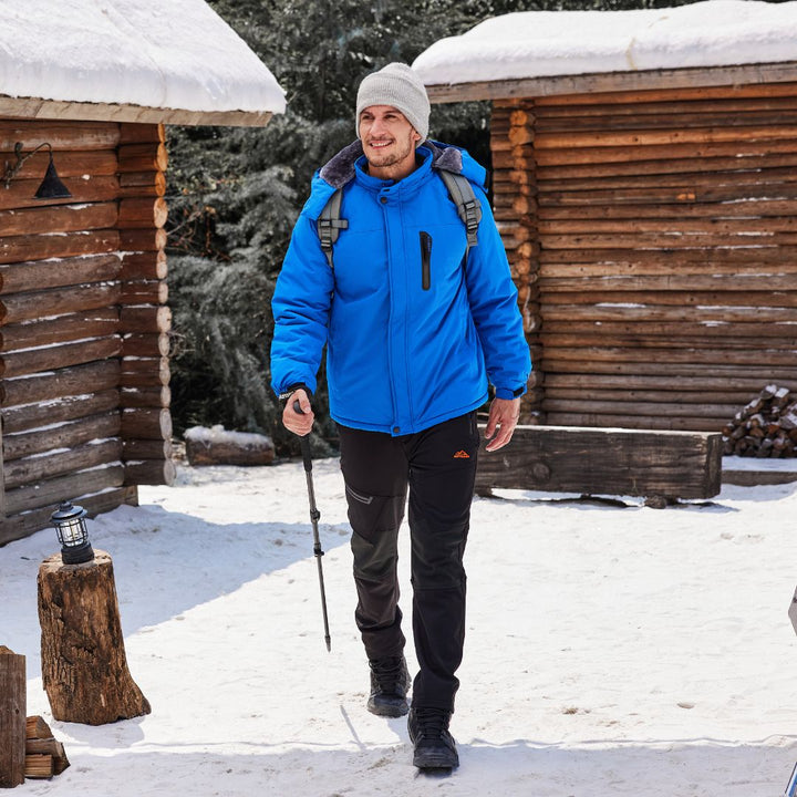 Men's Winter Windproof Fleece Lined Jacket - B23M2006
