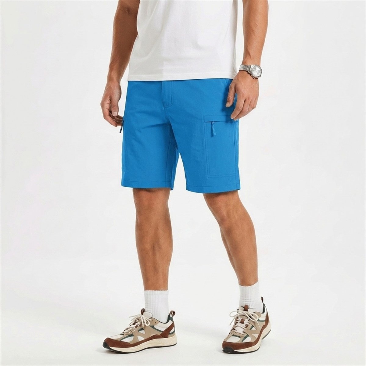 TACVASEN Azure Quick Dry Hiking Cargo Shorts