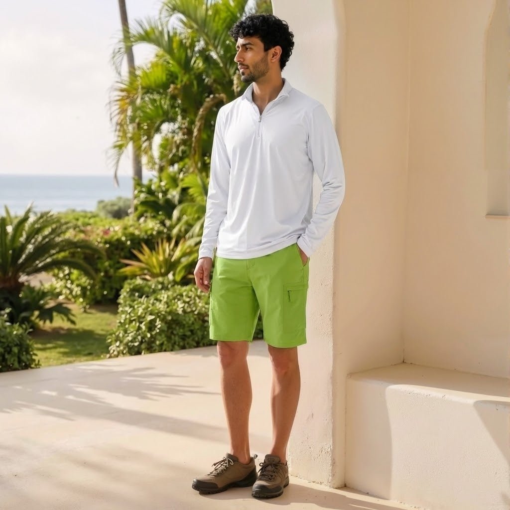 TACVASEN Green Quick Dry Hiking Cargo Shorts