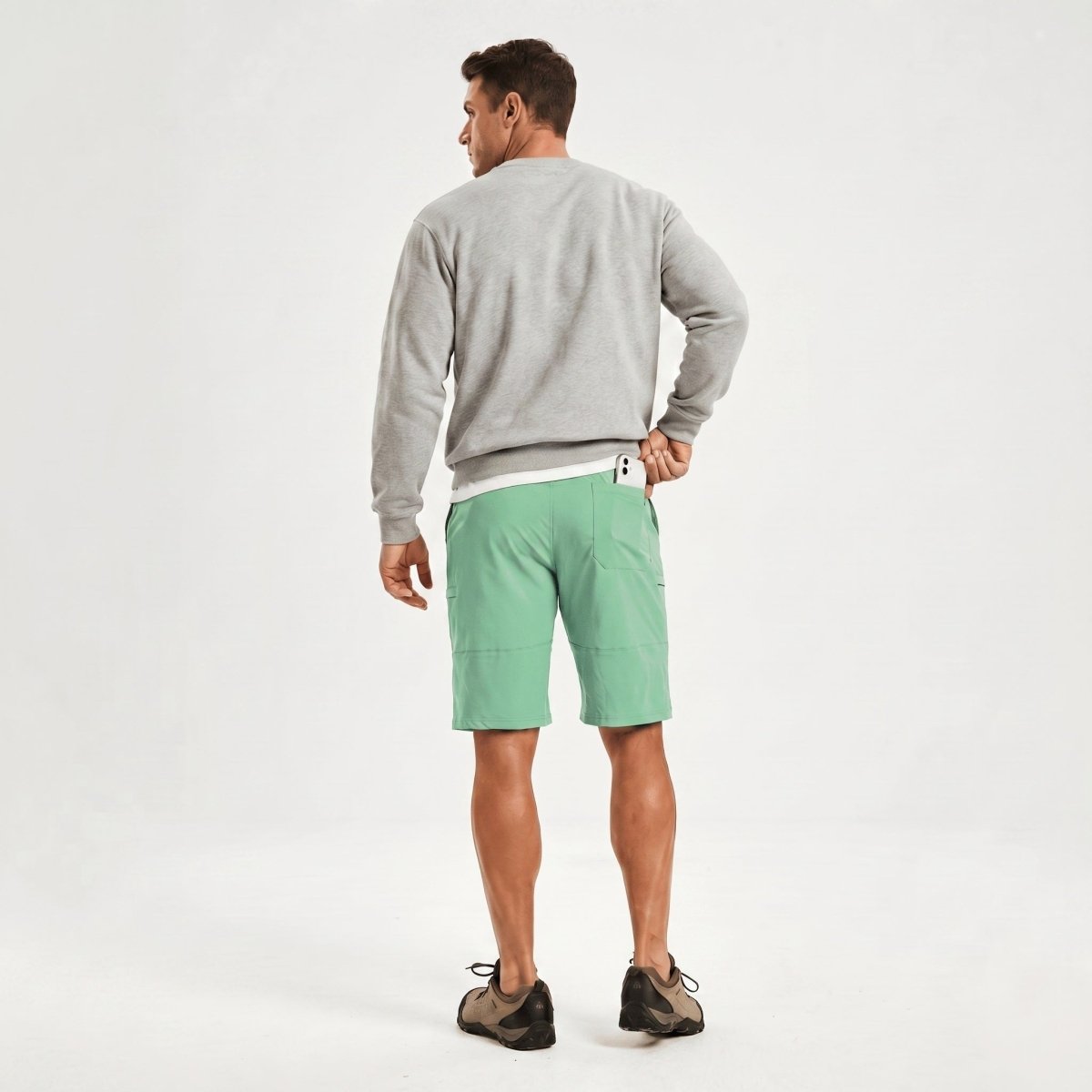 TACVASEN Mint Green Quick Dry Hiking Cargo Shorts