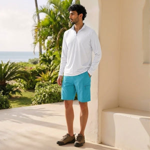 TACVASEN Mint Green Quick Dry Hiking Cargo Shorts