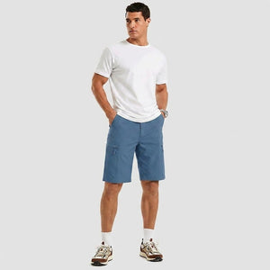 TACVASEN Blue Grey Quick Dry Hiking Cargo Shorts
