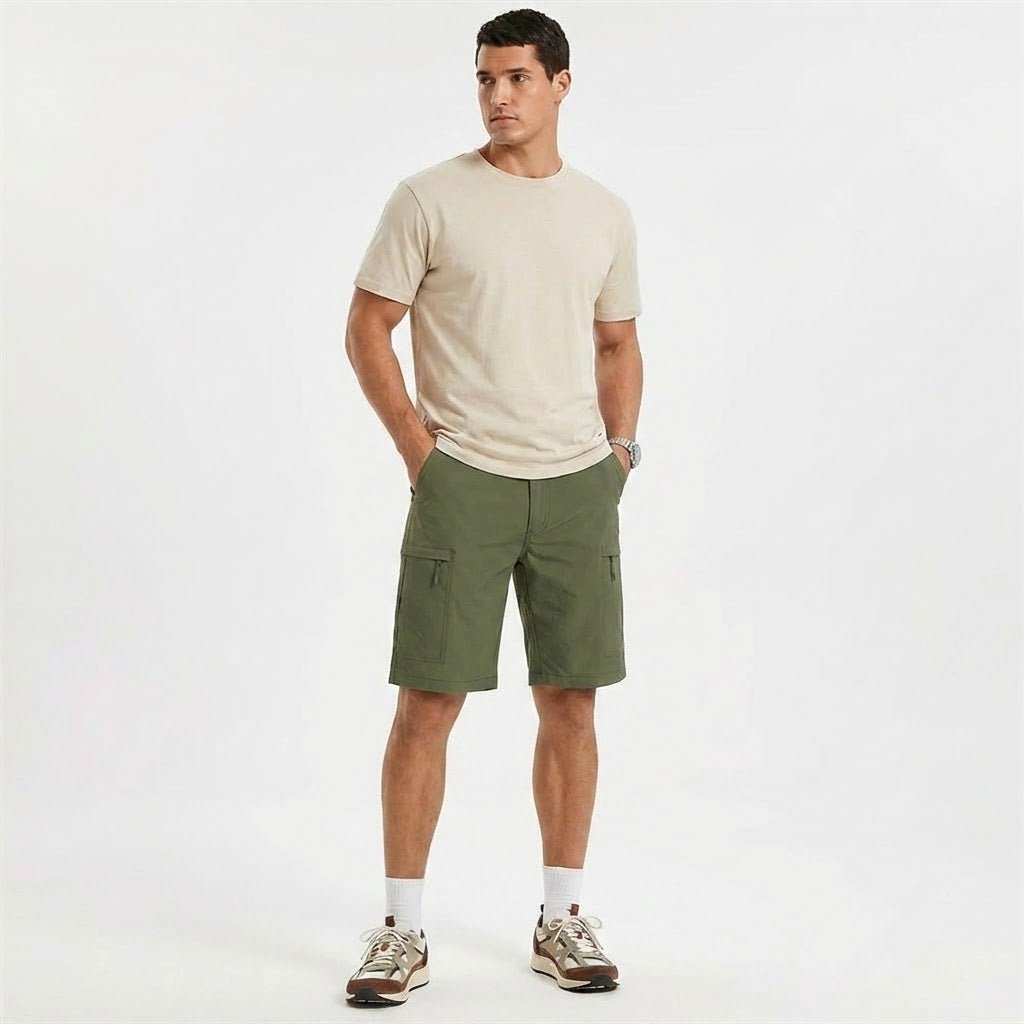 TACVASEN Ice Blue Quick Dry Hiking Cargo Shorts