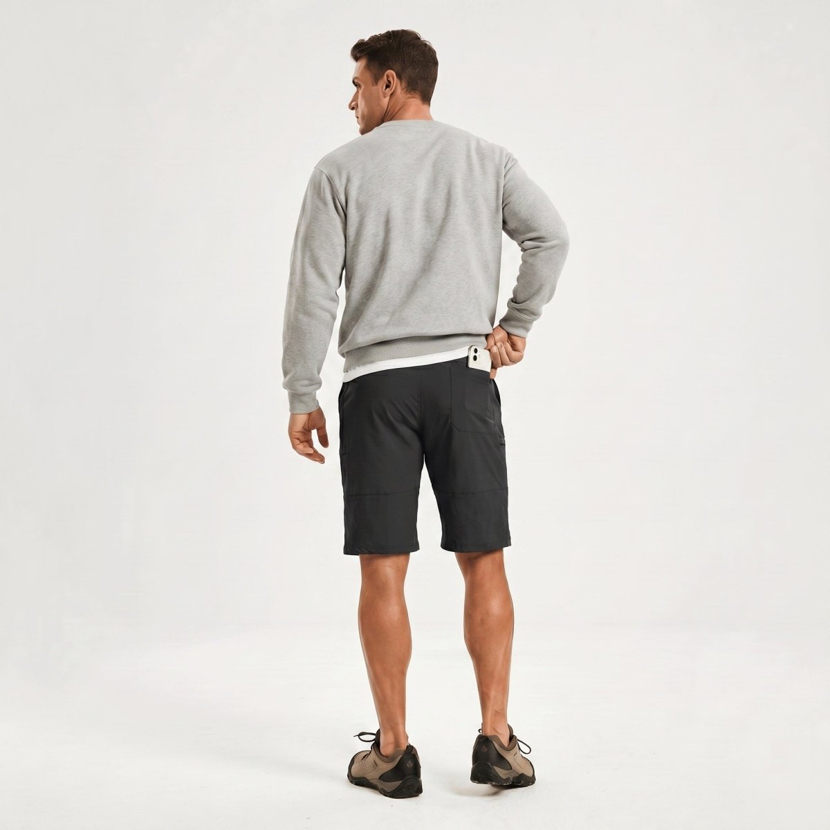 TACVASEN Black Quick Dry Hiking Cargo Shorts