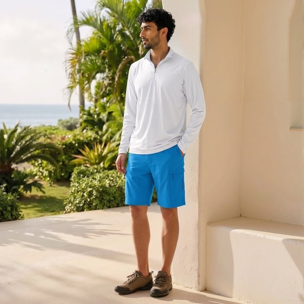 TACVASEN Azure Quick Dry Hiking Cargo Shorts