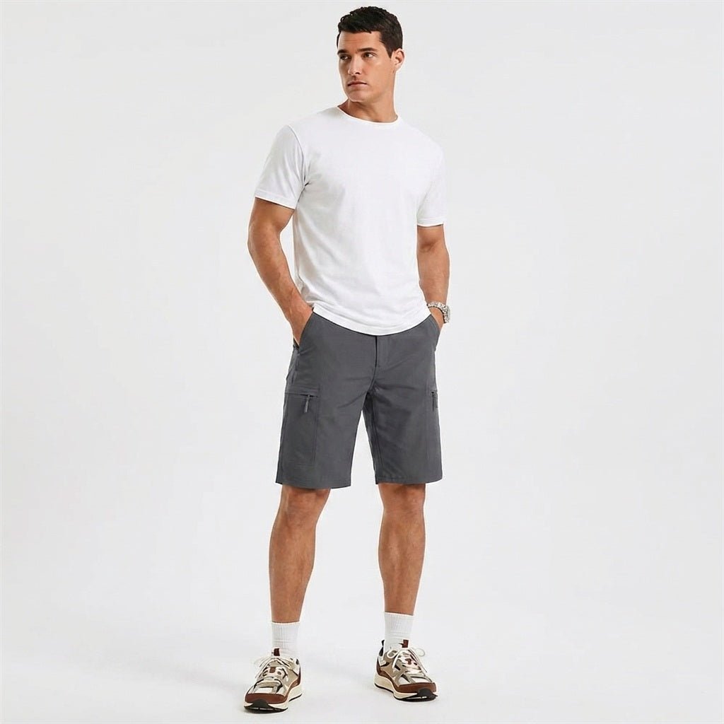 TACVASEN Dark Grey Quick Dry Hiking Cargo Shorts
