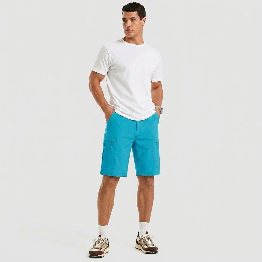 TACVASEN Lake Blue Quick Dry Hiking Cargo Shorts