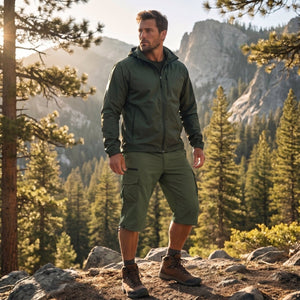 TACVASEN Army Green Utility Cargo Shorts 3/4 Length Capri Pants