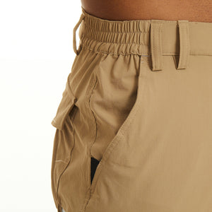 TACVASEN Khaki Utility Cargo Shorts 3/4 Length Capri Pants