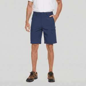TACVASEN Navy Utility Cargo Shorts 5 Zip Pockets