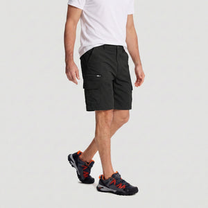 TACVASEN Black Utility Cargo Shorts Cotton Blend