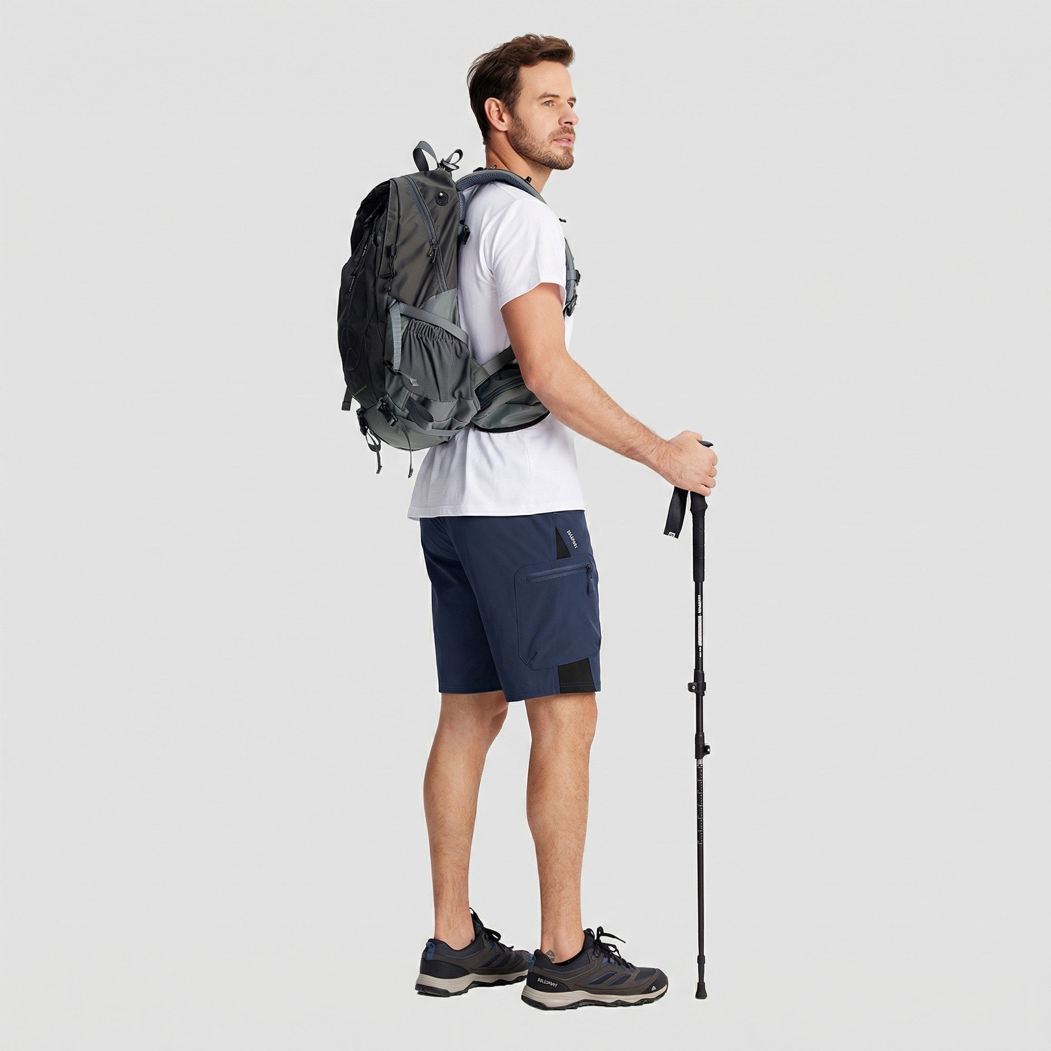 TACVASEN Navy Mens Utility Cargo Shorts Outdoor Hiking Shorts
