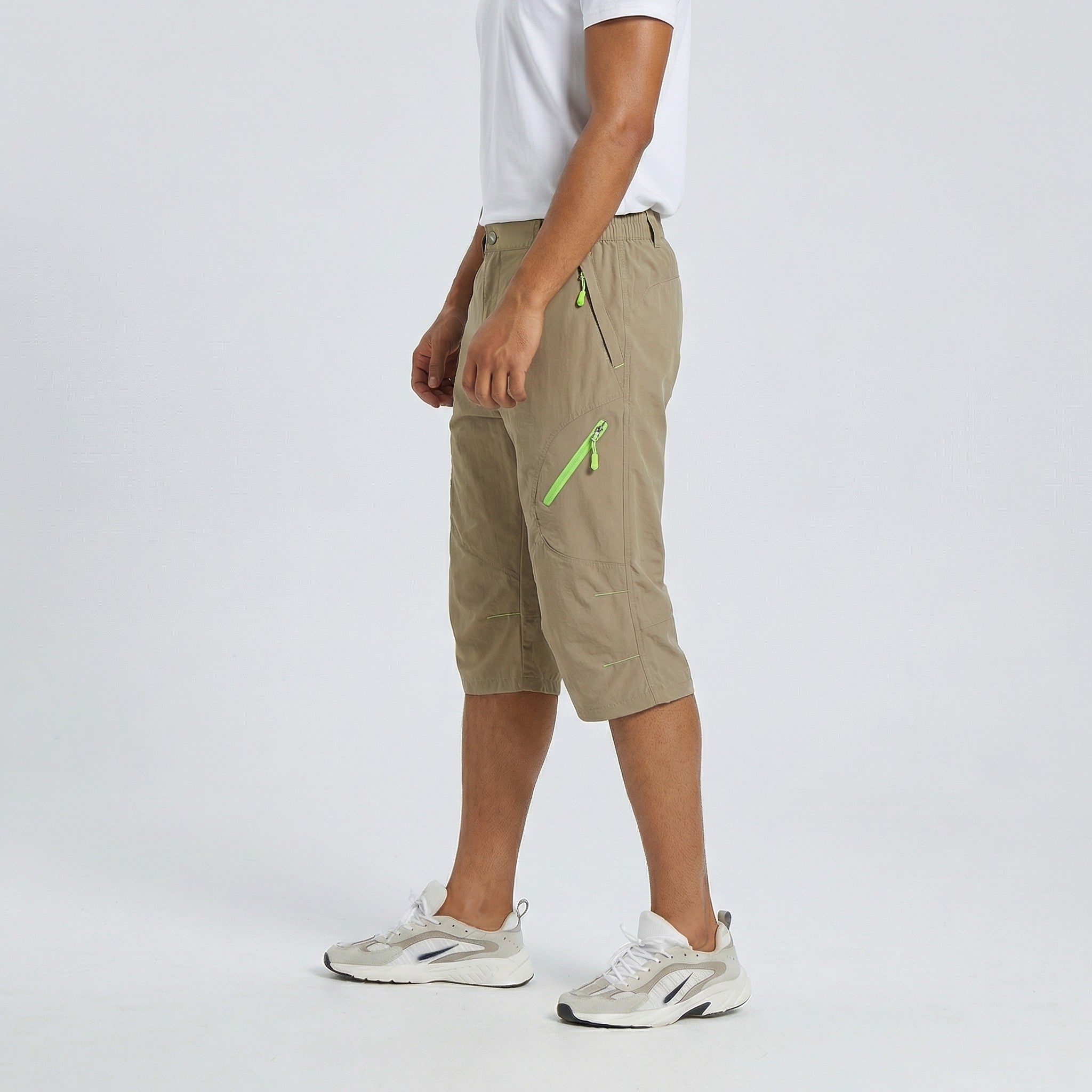 TACVASEN Khaki Utility Cargo Shorts Quick Dry Hiking Shorts