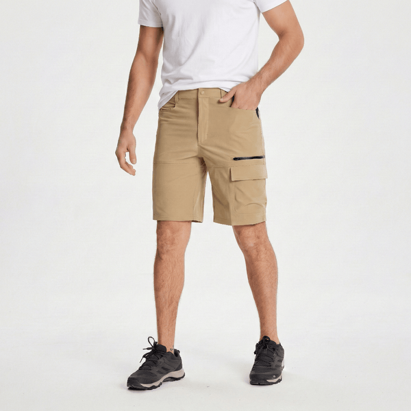 TACVASEN Khaki Utility Cargo Shorts Quick Drying