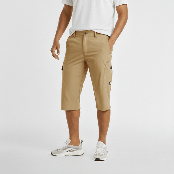 TACVASEN Khaki Utility Cargo Shorts Quick Drying